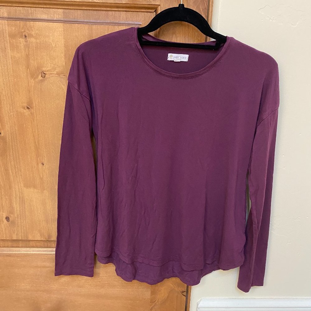 Girls Deep Purple Long-Sleeve Shirt (XL)